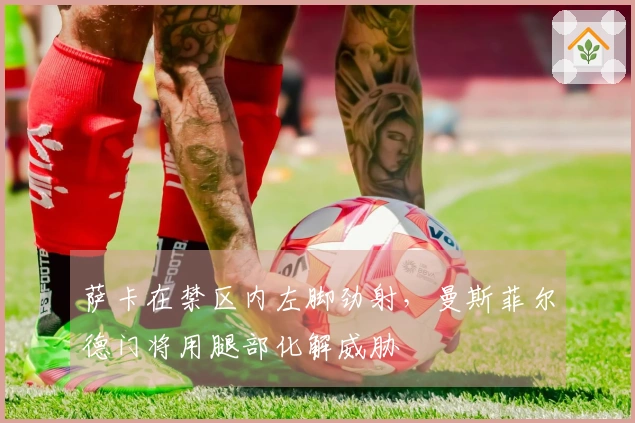 萨卡在禁区内左脚劲射，曼斯菲尔德门将用腿部化解威胁